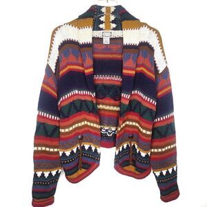 Vintage Southwest/Navajo Style Open Front Cardigan